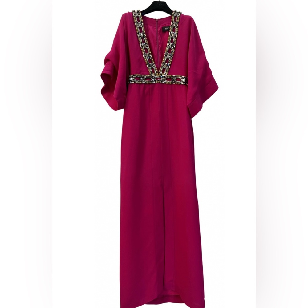 Gucci Silk beaded Magenta gown size 38 IT